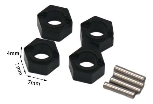 4 Adaptador Hexagonal De Rueda De 4 Uds. Accesorio De Modelo