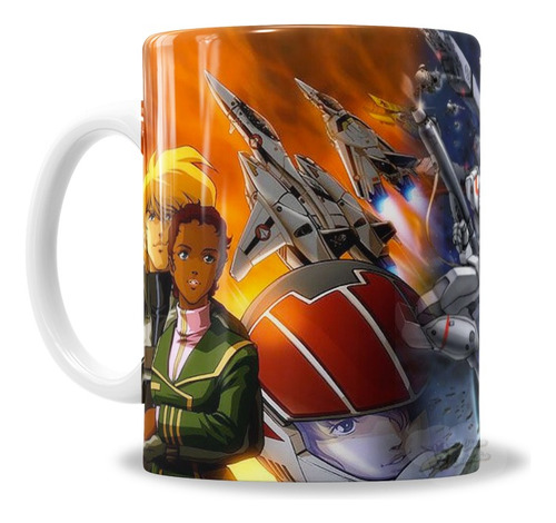 Taza De Cerámica Robotech Todos Los Personajes - En Caja