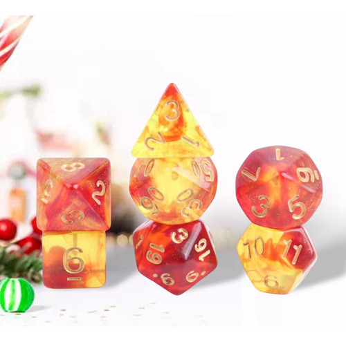 2 X 7 Peças Acrílico Poliédrico Dados Jogo De Festa