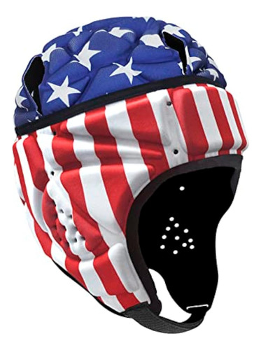 Casco De Rugby Con Bandera De Fútbol Para La