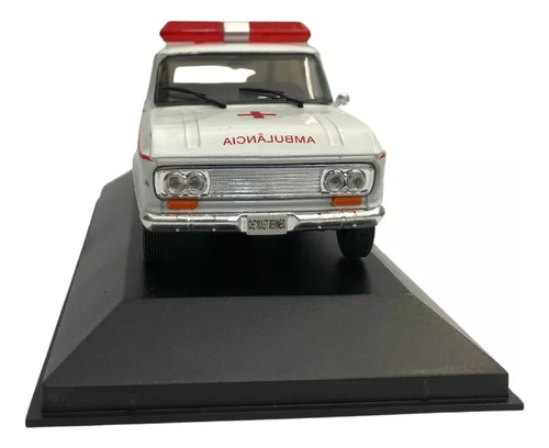 Miniatura Chevrolet Veraneio Ambulância Serviço 1/43 Coleção Cor Branco