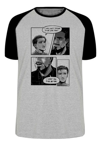 Camiseta Luxo Tony Stark Peter Parker Quadrinhos Hq Marvel