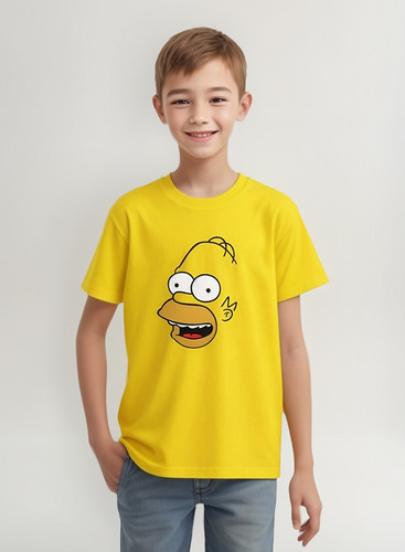 Camiseta Infantil Desenho Homer Simpsons 100% Algodão