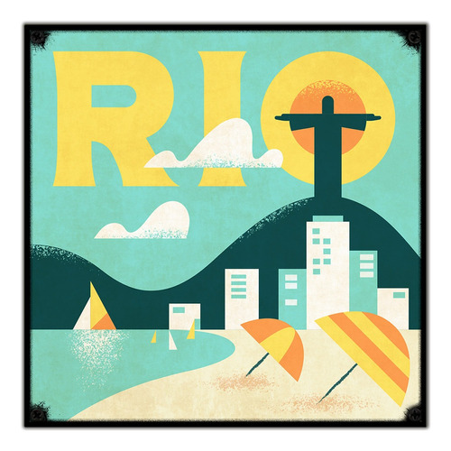 #188 - Cuadro Decorativo Vintage / Rio Cartel Retro No Chapa