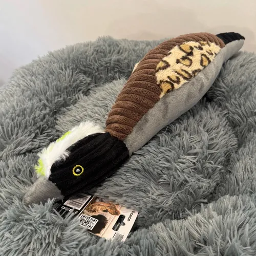 Pato Marrón Peluche Gris Chifle Juguete Perros Mascotas 50cm