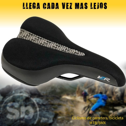 Imagen 9 de 9 de Asiento Para Bicicleta De Montaña Negro Con Gris Vazher