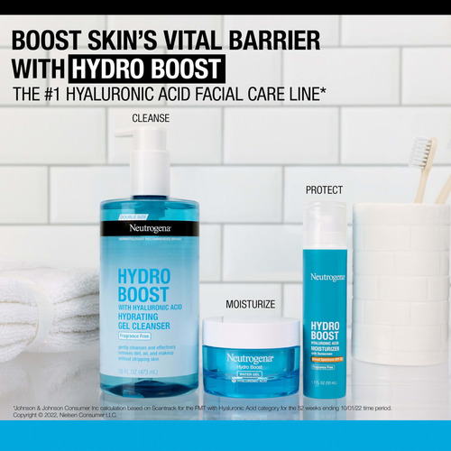 Limpiador Facial Neutrogena Hydro Boost Sin Fragancia, Gel