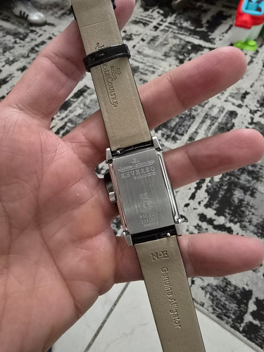 Reloj Premium Compatible Jger Reverso Negro Acero Blanco (Reacondicionado)