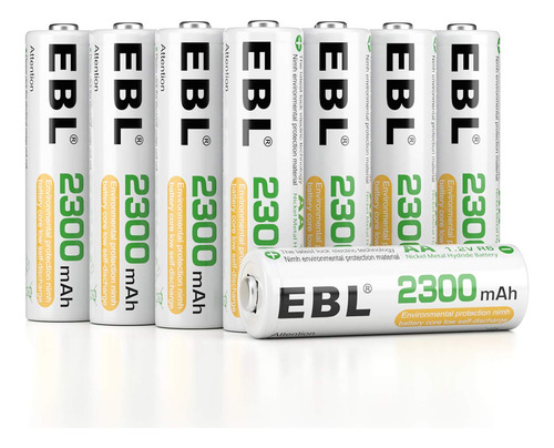 4 Pilas Aa Recargables 2300mah Baterias Aa Recargable Cajita