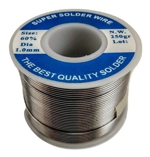Imagen 1 de 3 de Estaño P Soldar Electronica Zurich 1.0mm Rollo 250g 60 40