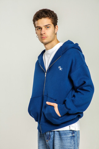 Campera Doble Zipper Hoodie Glac Unisex