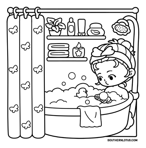 Livro De Colorir Girl Spaces Coloring Book Goods Cozy Moments And Girly Things Capa Dura 43 Páginas 180g A5