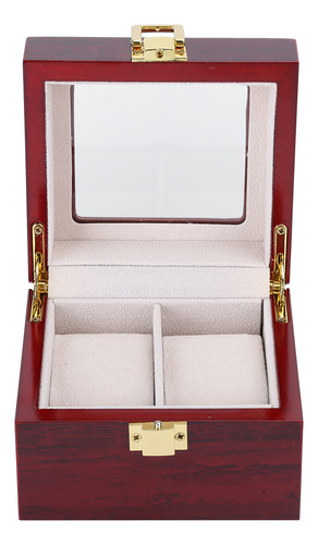 Expositor De Madera Con 2 Rejillas Transparentes Para Guarda
