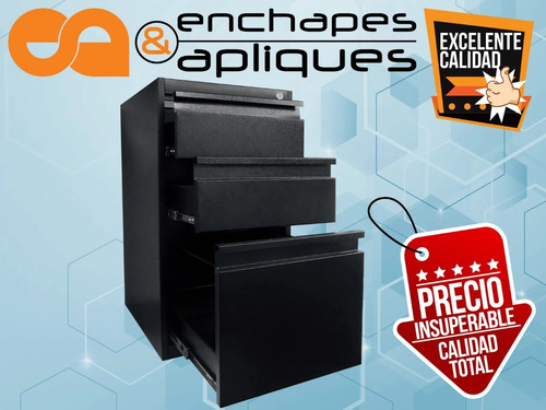 Imagen 5 de 5 de Archivador Metálico Para Oficina Negro Sin Tapa