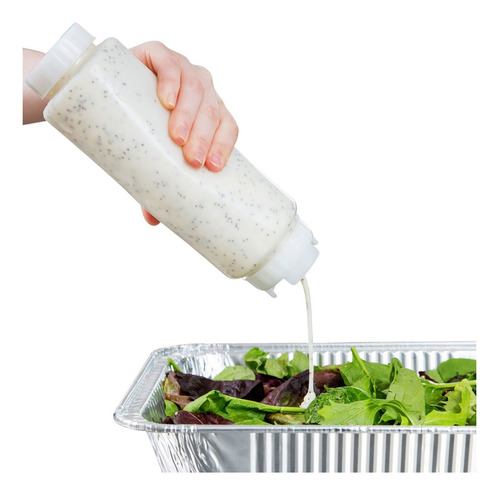 Bisnaga Para Molho Theodore Shop Invertida Branco - Kit De 5 Unidades