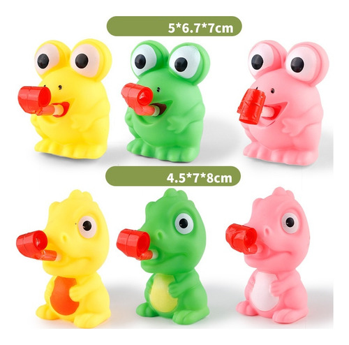 6pcs Squishy Con Sonido Lengua De Dinosaurio Squeeze Juguete