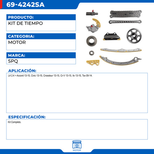 Kit De Distribución Honda Cr-v 2013-2015 L4 2.4
