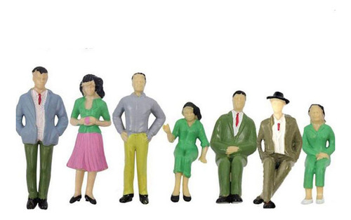 14 Piezas De Plástico 1/25 Modelo En Miniatura De Personas