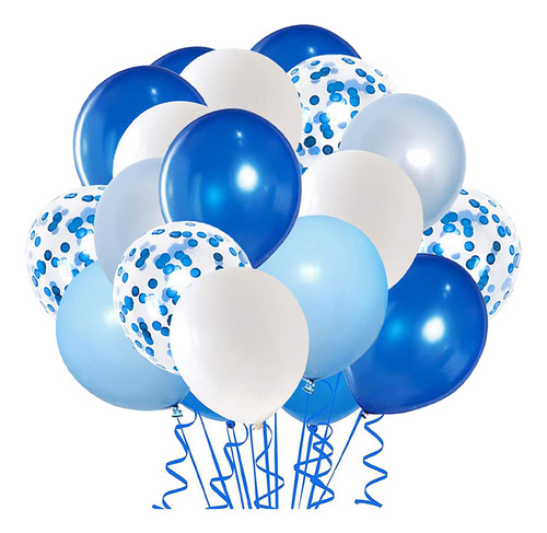 Set De Trajes Con Globos Azules De Látex, 50 Unidades