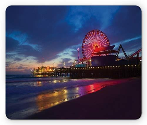 Pad Mouse - Santa Monica Pier Mouse Pad, Usa California Seas