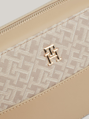 Bandolera Jacquard Monogram Beige Tommy Hilfiger