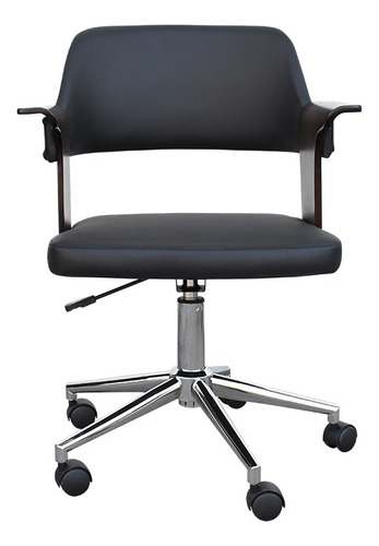 Silla Ejecutiva Oficina Ergonómica Moderna | Ruedas Y Brazo Gris Oscuro Pu