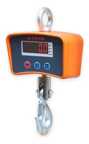 Balanza Báscula 1000kg Colgantes Comercial 220v Recargable Naranja