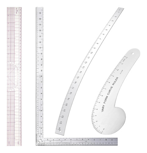 Xuhal El Kit De 4 Reglas De Aluminio Para Diseñadores De Mod