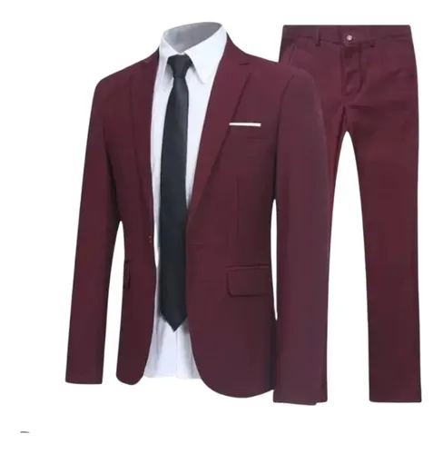 Traje guinda online hombre