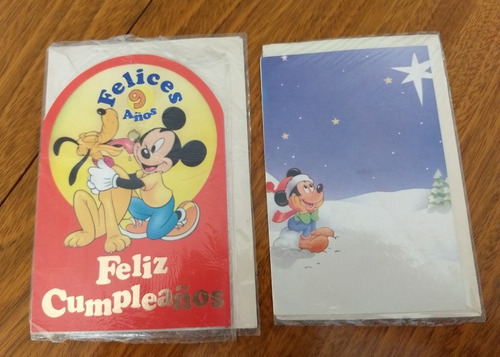 Tarjetas Retro Disney Mickey . Año 92 Notabil