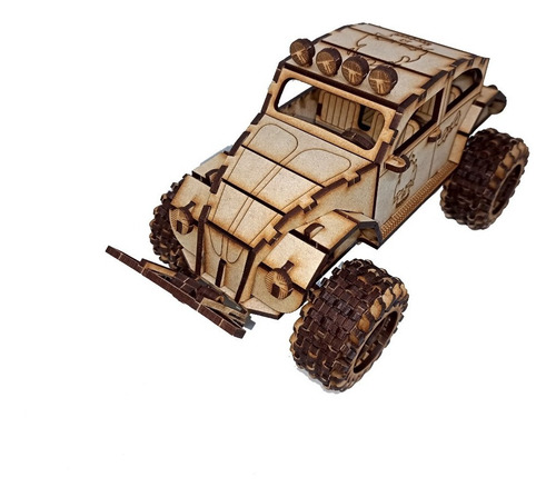 Rompecabezas 3d Madera Vw Sedán Monster Bug
