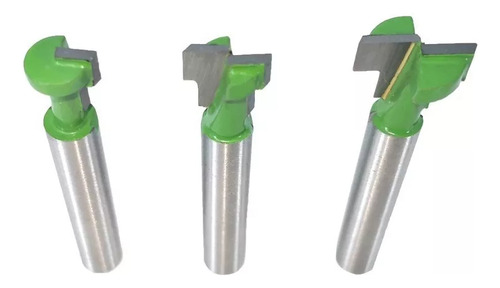 Brocas Ranurador Fresa Router 3/8 1/2 5/16 T-slot Kit 3pz