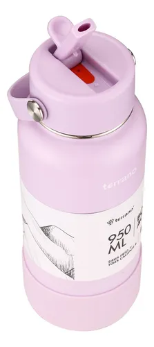 Botella Térmica Terrano 950ml. C/pico. Y Accesorios Color Lavanda