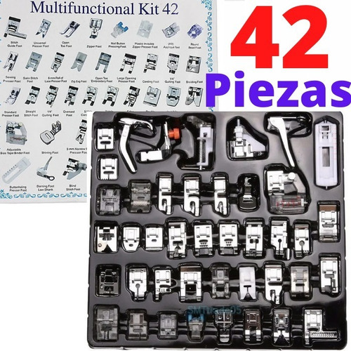Imagen 4 de 7 de Prensatelas Doméstico 42pcs Kit De Pie De Prensa De Costura