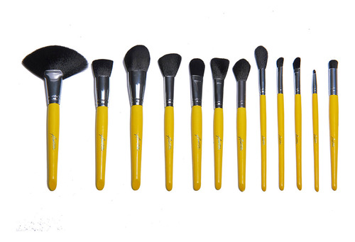 Set De 24 Brochas Profesionales Amarillas Sunny Glam Arantza Color Amarillo