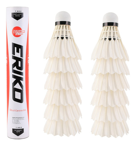 Juego De 12 Piezas De Plumas De Ganso Bádminton Modelo 10