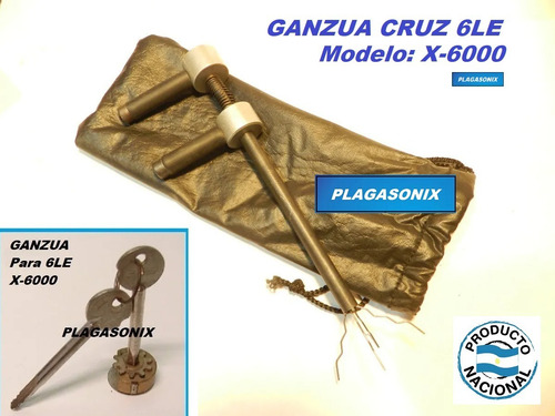 Imagen 3 de 10 de Ganzúa Profesional Cruz Larga 6le Plagasonix X-6000 Para Cerrajeria Profesional
