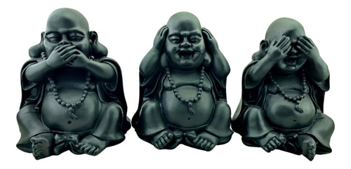 Figuras Decorativas Budas Set X3 Sabio Zen Feng Shui Zn