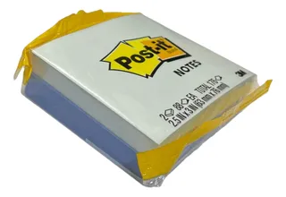 Pack 2x Pads Notas Adhesivas 3m Post It Block 63x73mm 88hjs