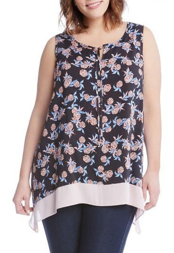 Blusa Plus Estampado Piñas Karen Kane Talla 0x