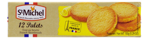 Biscoito Francês De Manteiga St Michel 12 palets Le Palet