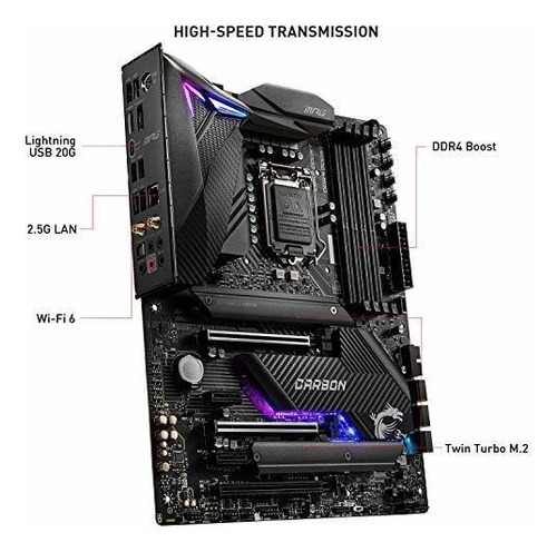 Mpg Z490 Gaming Carbon Wifi Motherboard Atx 10th Gen