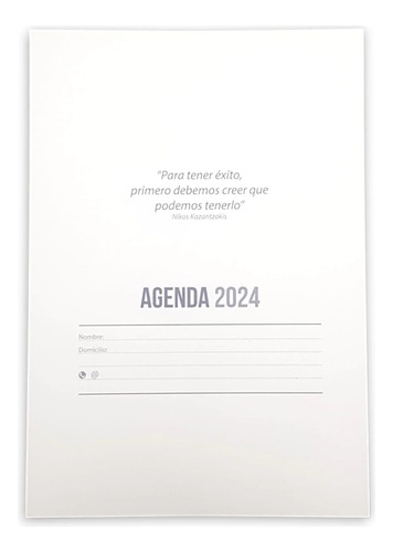 Interior De  Agenda  2024 Ejecutiva Tamaño A5