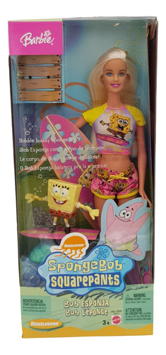 Barbie Surfista Con Bob Esponja Del 2003