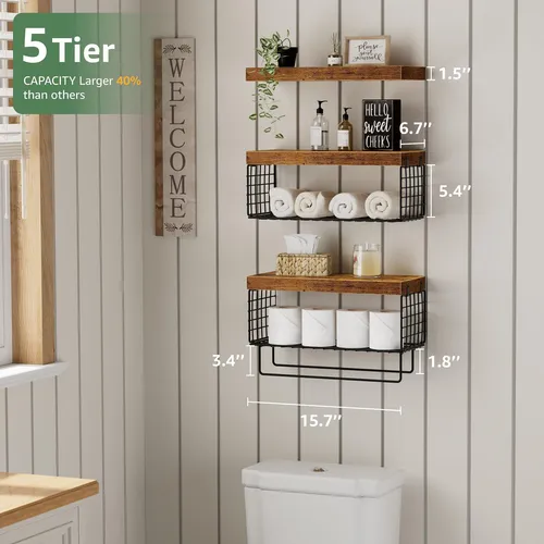 Estantes Flotantes De Baño Kluvis Para Pared - Estante De Ca