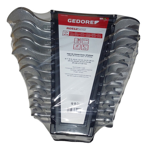 Jogo Chave Fixa 6 A 32 Mm 12 Peças - Gedore Red -6-12m
