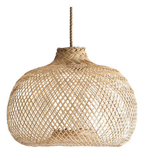 Pantalla colgante Rattan Lampara Mimbre Living Bong 42 Cm