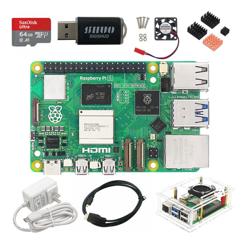 Digishuo Raspberry Pi 5b Modelo B 8gb Ram Kit De Bricolaje |