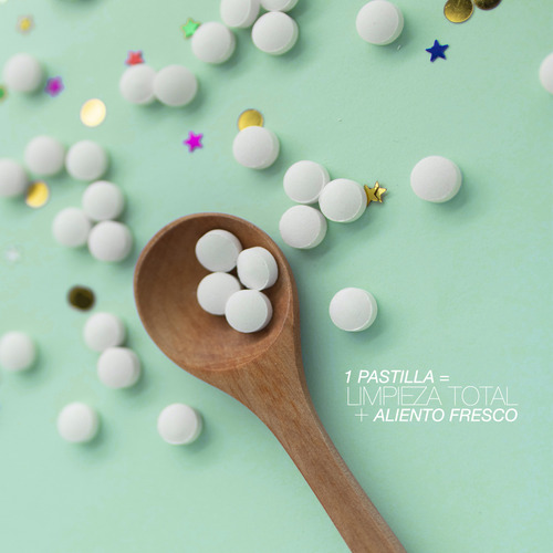 Teethtab Pasta Dental En Tabletas Sin FlĂșor Hierbabuena 85g