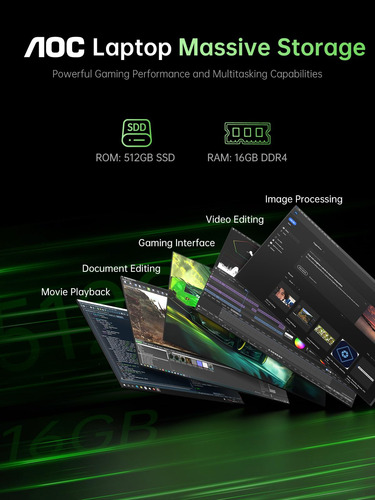 Laptop Gaming Aoc Ax16 Pro 16.1 R7 5700u 16gb 512gb W11p